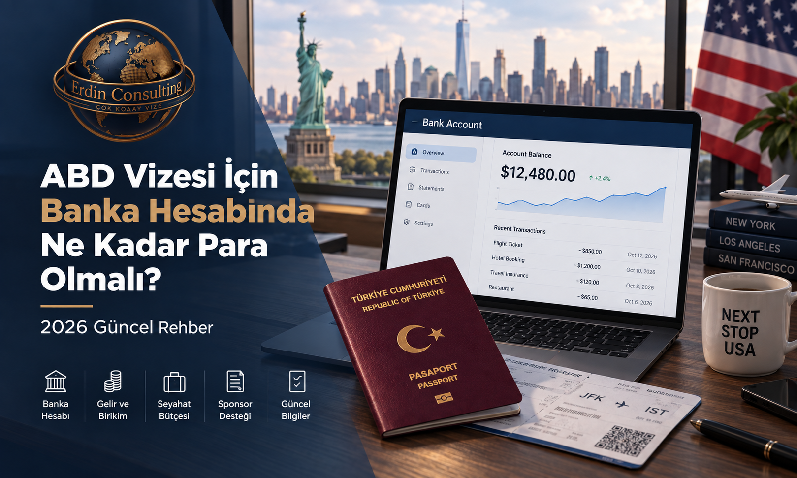 ABD Vizesi İçin Banka Hesabında Ne Kadar Para Olmalı? 2026 Güncel Rehber