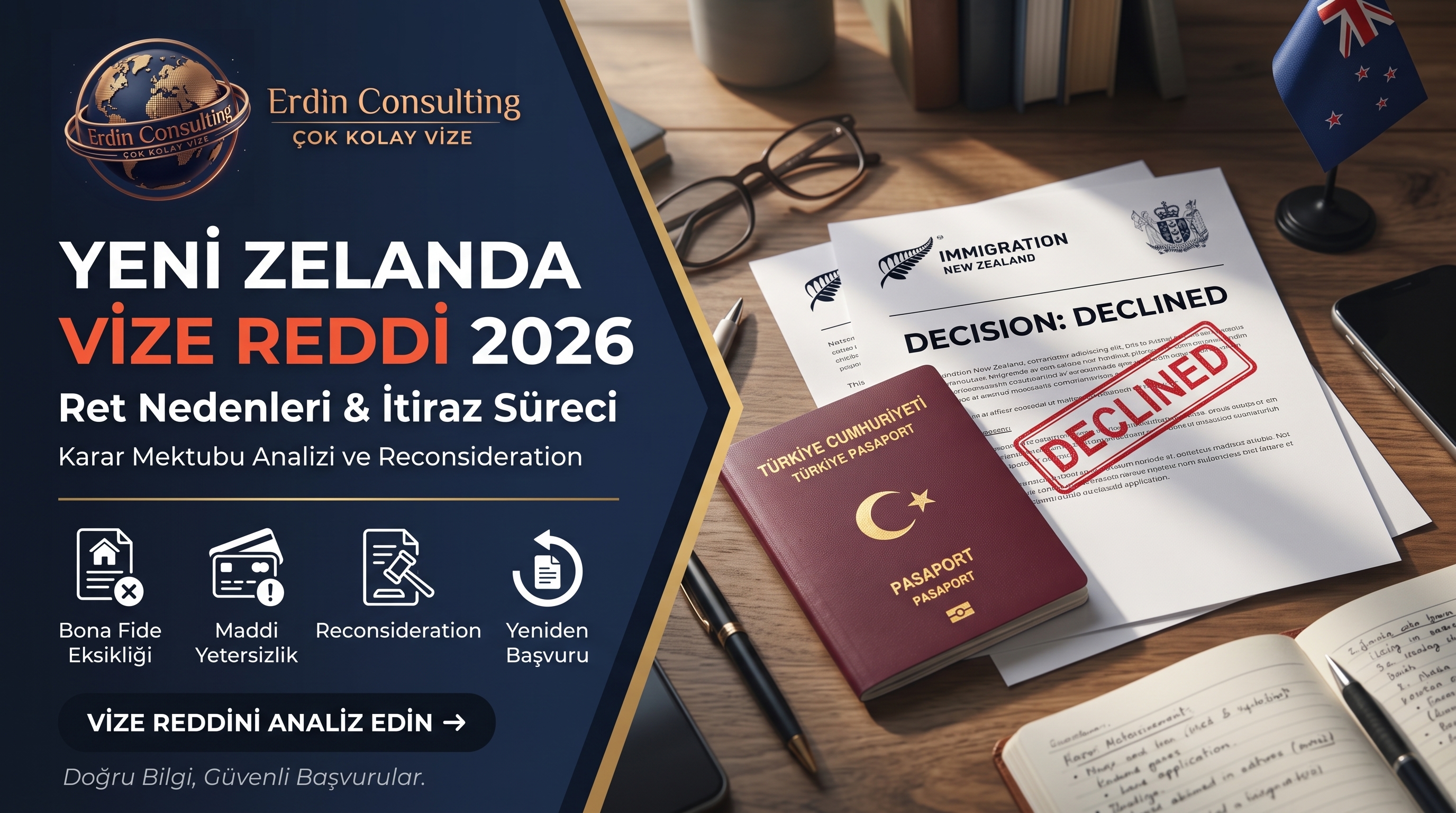 Yeni Zelanda Vize Reddi Nedenleri ve İtiraz Süreci 2026